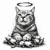 Chat Chasseur - Dessous de verre
