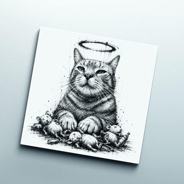 Chat Chasseur - Dessous de verre
