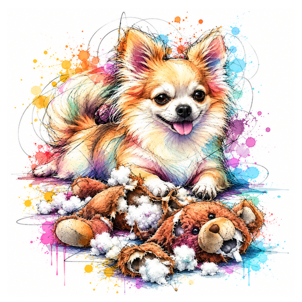 Chihuahua peluche - Dessous de verre céramique