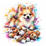 Chihuahua peluche - Dessous de verre céramique
