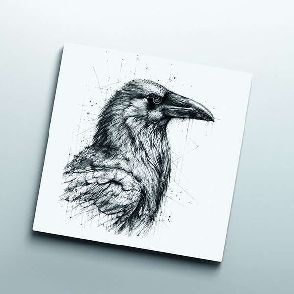 Corbeau-Dessous de verre