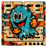 Pacman inky -Dessous de verre céramique