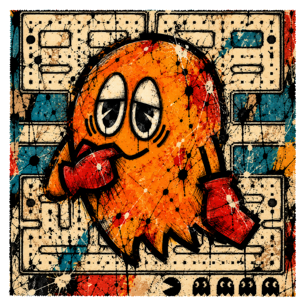 Pacman clyde - Dessous de verre céramique