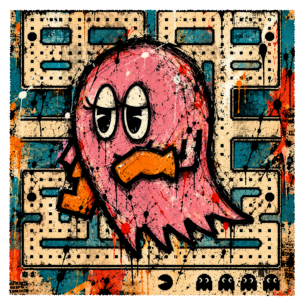 Pacman pinky - Dessous de verre céramique