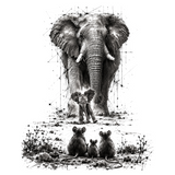 elephant afrique dessous de verre ceramique