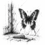 dessous de verre papillon céramique