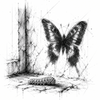 dessous de verre papillon céramique