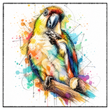 perroquet couleur dessous de verre ceramique