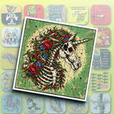 dessous de verre licorne