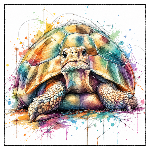 tortue couleur - Dessous de verre céramique