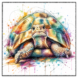 tortue couleur - Dessous de verre céramique